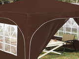 Pop-up Party Tent 290 x 290 x 245 cm Brown 42019874