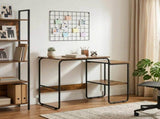 Desk with Storage Smoked Oak 100 x 50 x 75 cm 8007992