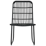 Dining Set Black Poly rattan, powder-coated steel, glass Regular 3060250