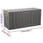 Storage Box Black 118x53x57 cm Polypropylene 153887
