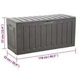 Storage Box Black 118x53x57 cm Polypropylene 153887