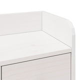 Bookcase Bed without Mattress White 180x200 cm Super King Solid Wood Pine 3323969