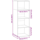 Highboard White 45x41x124 cm Engineered Wood 846390