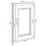 Basement Window Internal Colour White RISOR 40 x 70 cm 42047868
