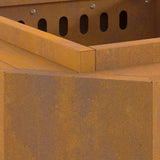 Smokeless Fire Pit Rusty 48 x 48 x 51 cm Weathering Steel 858977