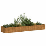 Planter Rusty 360x80x40 cm Weathering Steel 860772