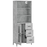 Highboard Concrete Grey 69.5x34x180 cm Engineered Wood 3189513