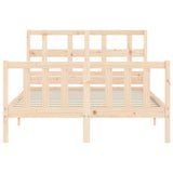 Bed Frame without Mattress Small Double Solid Wood Pine 3192981
