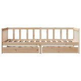 Daybed with Drawers without Mattress 90x200 cm Solid Wood 3302071