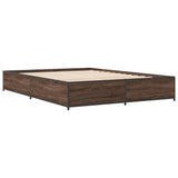 Bed Frame without Mattress Brown Oak 150x200 cm King Size 3279841