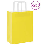 ZNTS Paper Bags 250 pcs with Handles Yellow 21x11x28 cm 4102007