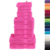 12 Piece Premium Towel Set SOLUND Pink 600 gsm 137586