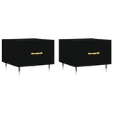 Coffee Tables 2 pcs Black 50x50x40 cm Engineered Wood 829351