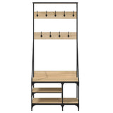 Clothes Rack with Shoe Storage Sonoma Oak 80x40x184 cm 837863