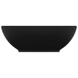 Luxury Basin Oval-shaped Matt Black 40x33 cm Ceramic 146931