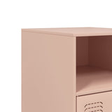 ZNTS Bedside Cabinets 2pcs Pink 34.5x39x62 cm Steel 841766