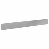 Lawn Edging 50 pcs 100 x 12 cm Steel Silver 8008807