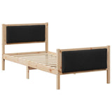Bed Frame with Headboard Black 100 x 200 cm Fabric 878351