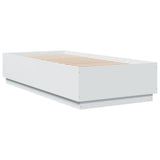 Bed Frame with LED without Mattress White 90x200 cm 3209632
