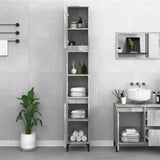 Bathroom Cabinet Concrete Grey 30x30x190 cm Engineered Wood 819800