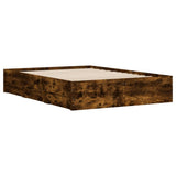 Bed Frame with Drawers without Mattress Smoked Oak 135x190 cm Double 3207312