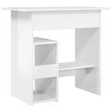Desk High Gloss White 80x45x74 cm Engineered Wood 801370