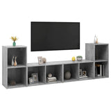 TV Cabinets 4 pcs Concrete Grey 72x35x36.5 cm Engineered Wood 3079974