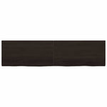 Table Top Dark Brown 200x50x cm Treated Solid Wood Oak 3156460
