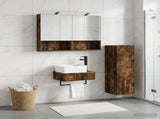 Bathroom Cabinet Set 3 pcs Smoked Oak 100 x 14.5 x 70 cm 3407395