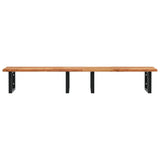 ZNTS Basin Shelf Wall Mounted Steel and Solid Wood Acacia 3302845