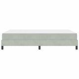Box Spring Bed with Mattress Light Grey 160 x 220 cm Fabric 3398797