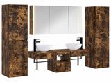 Bathroom Furniture Set 6 pcs Smoked Oak 3407187