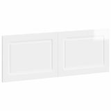 Wall-Mounted Headboard UTRECHT High Gloss White Engineered Wood 897839