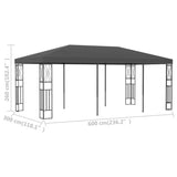 Gazebo 3x6 m Anthracite Fabric 48010