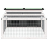 Rabbit Hutch Grey 117.5x97x47.5 cm Solid Wood Pine 172287