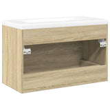 2 Piece Bathroom Furniture Set Sonoma Oak Engineered Wood 3325047