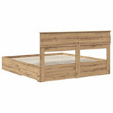 Bed Frame with Drawer Artisan Oak 180 x 200 cm Engineered Wood 3409965