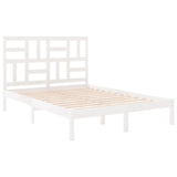 Bed Frame without Mattress White Solid Wood 120x190 cm Small Double 3105921