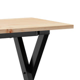 Coffee Table X-Frame 110x40x45 cm Solid Wood Pine and Steel 3282689