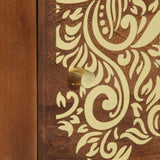 Bedside Cabinet with Door Honey Brown 40 x 33 x 46 cm 4018732