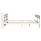 Bed Frame without Mattress White 120x200 cm Solid Wood Pine 3306618