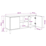TV Cabinet ELBURG 102 x 33 x 50 cm Sonoma Engineered Wood 8007033