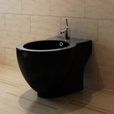 Round Bidet Stand Black High-quality Ceramic 140666