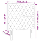 Velvet Headboard Argyle with Headboard Black 90 cm Velvet 3337748