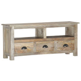TV Cabinet 110x30x50 cm Solid Mango Wood 286384