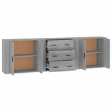 Sideboards 3 pcs Grey Sonoma Engineered Wood 3185405