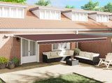 Manual Retractable Awning with LED Brown 500x300 cm 3215383