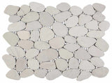 Pebble Tiles White 30 x 30 cm River Pebble 42033533