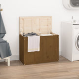 Laundry Box Honey Brown 88.5x44x66 cm Solid Wood Pine 823572