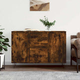 Sideboard Smoked Oak 101.5x35x70 cm Engineered Wood 827209